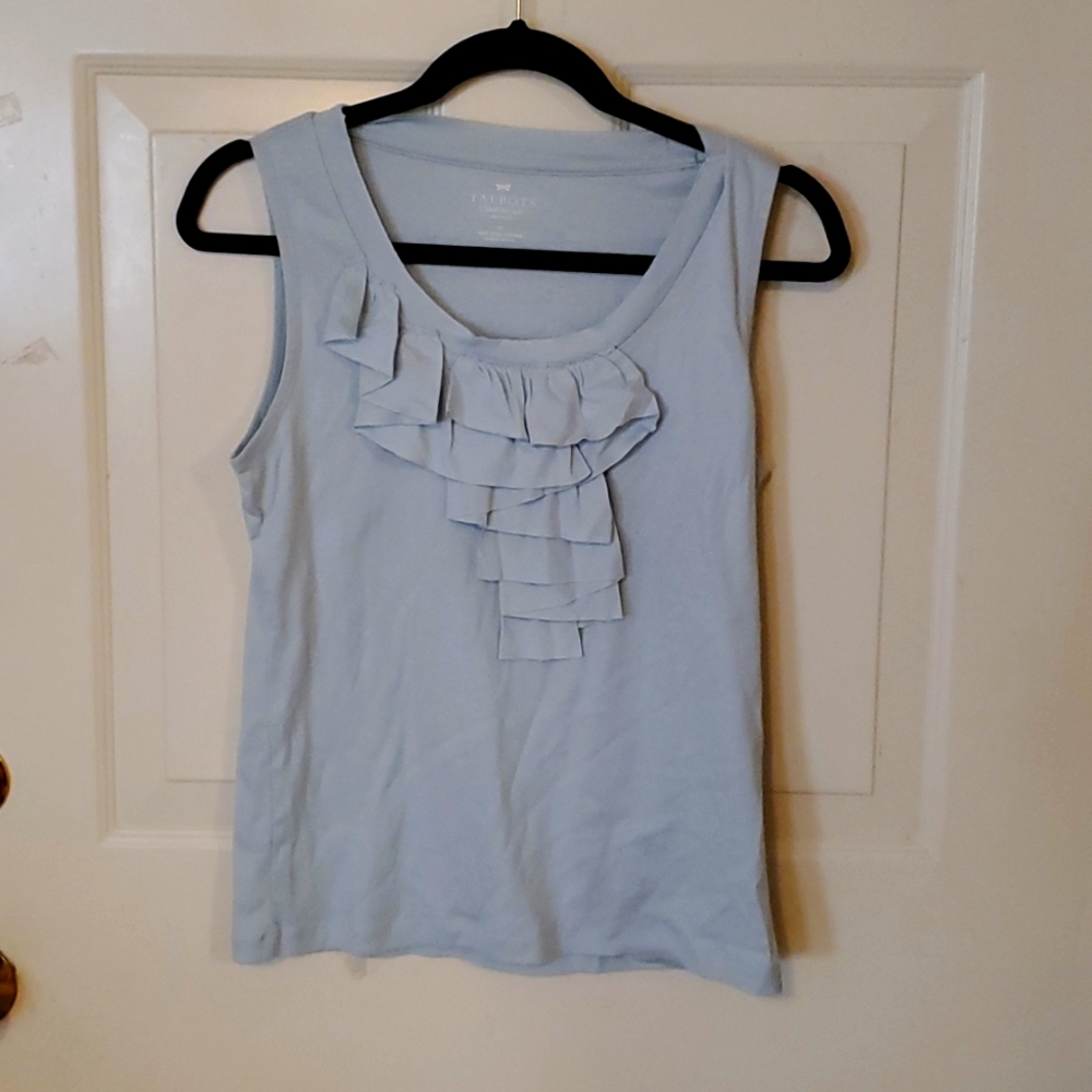 Talbots ruffle tank size medium petite